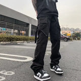 Riolio  Man Cotton Casual Cargo Pants for Men Wide Street Techwear Fashion Cheapest Luxury Cheap Harajuku Loose Designer Emo