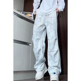 Riolio Unisex Straight Leg Loose Fit Casual Trousers Men Women Athleisure Pants Oversized Breathable Outdoor Daily Wear Elastic Waist