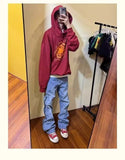 Riolio  American Spring and Autumn Street Men and Women Trendy Zipper Design Straight Tube Washed Jeans Couple Retro Casual Pants y2k