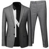 Riolio Blazers Jacket Pants Vest / Fashion New Men's Casual Boutique Business British Plaid Striped Suit Coat Trousers Waistcoat