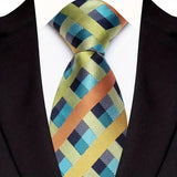 Riolio  Luxury 8CM Mens Necktie Green Color Floral Paisley Ties For Man Groom Jacquard Woven Neck Tie For Business Wedding Party
