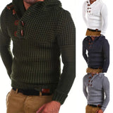 Riolio New Knit Sweater Men Autumn Winter Fashion Solid Mens Sweaters Thick Warm Men's Jumper Sweater Male Pullovers Outwear Male Coats