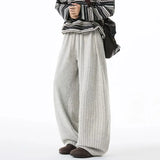 Riolio  Women's Ribbed Wide-Leg Pants High Waist Soft Knit Lounge Trousers
