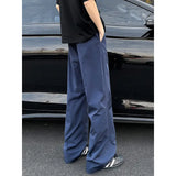 Riolio  American Functional Micro-flare Men Spring and Autumn Loose Silhouette Floor Wide-leg Work Pants