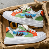 Riolio  New color blocked men's board shoes youth college style men's sports shoes spring and autumn single shoes