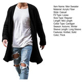 Riolio New Mens Knitted Cotton Cardigan Fashion Long Sweaters Male Casual Solid Long Sleeve Slim Outwear Autumn Winter Warm Jacket