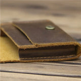 Riolio Handmade Vintage Genuine Leather Men Wallet Men Purse Cowhide Leather Short Card Wallet For Male Money Clips Money Bags