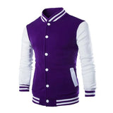 Riolio Fashion Slim Fit Baseball Men's Coat Personalized Casual Sports Male Jacket  New Printed Stand Up Collar Cardigan Outwear