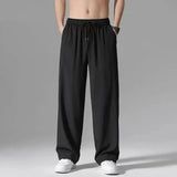 Riolio  Thin Casual Pants Ice Silk Breathable Loose Quick-drying Large Size Youth Straight Sports Pants
