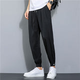 Riolio Summer Ice Silk Thin Soft Casual Men‘s Daily Baggy Pants Sports Straight Joggers Fashion Streetwear Trousers Men Clothing