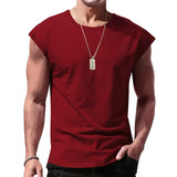 Riolio Men's Wear New Sleeveless T-shirt Men's Summer Leisure Sports Loose fitting Men's Short  vest sir