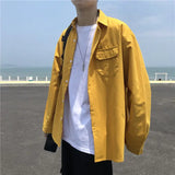 Riolio  Advanced Style Outerwear for Men Long Sleeved Cool and Loose Casual Jacket Men's Korean Style Top