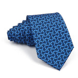 Riolio  High Quality Classic Men's 7.5cm Tie Soft Smooth Green Blue Colorful Paisley Flower Necktie Daily Wear Business Accessories Gift
