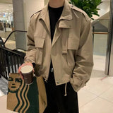 Riolio  Trendy Workwear Jacket Men's Spring Hot Sale Of The Season Korean Style Retro Japanese Style Fake Two-Piece Jacket Coat Casua...
