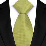 Riolio  Luxury 8CM Mens Necktie Green Color Floral Paisley Ties For Man Groom Jacquard Woven Neck Tie For Business Wedding Party