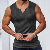 Riolio Summer new men V-neck Vest gym Tank top Men Fitness sleeveless shirt Exercise Sports Undershirt Gyms train vest