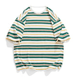 Riolio  Top Quality 100% Cotton Horizontal Stripes Simple Fashion  Men's T-shirt Classic Timeless O Neck Tops Casual Unisex Tees