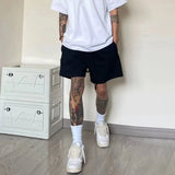 Riolio  Ins American Versatile Shorts Men's Summer New Versatile Street Style Loose Solid Color Sports Five Points