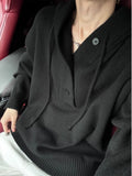 Riolio  New Autumn Winter Sweaters for Men Loose Trendy Brand Hooded Pullover Sweaters