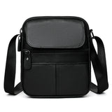 Riolio  New Trendy Men's Premium Genuine Leather Messenger Bag Stylish Minimalist Small Crossbody Bags Daily Commute Shoulder Bag