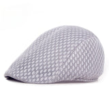 Riolio Korean Version of Men's and Women's Berets Solid Color Hollow Mesh Caps Forward Caps Breathable Summer Sun Hats