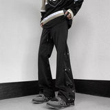 Riolio  American Overalls for Men Women Trendy Loose-breasted Casual Sports Straight Wide-leg Pants