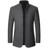 Riolio Men Cashmere Blazers Suits Jackets Stand-up Collar Business Casual Suits Coats Male Slim Fit Blazers Jackets Blazers Coats