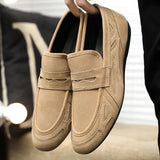 Riolio  Hot selling plus size men's casual single shoes breathable one foot lazy shoes soft soled driving shoes