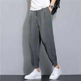 Riolio Summer Ice Silk Thin Soft Casual Men‘s Daily Baggy Pants Sports Straight Joggers Fashion Streetwear Trousers Men Clothing