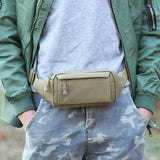Riolio  Men's Waist Bag Tactical Pouch Men Shoulder Belt Bags Hip Sack Oxford Cloth Belly Waterproof Banana Male Fanny Pack for Phone