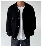 Riolio  New Japanese Fashion Men Cardigan Jackets Light Luxury Knitted Button-down Long Sleeve Sweater Coat Premium Solid Color Knitwear