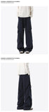 Riolio  Mens Casual Pants Loose Fit Joggers Patchwork Pleated Trousers Trendy Elastic Waist Outdoor Sports Streetwear Hip Hop Trousers