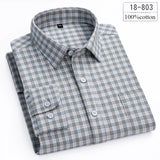 Riolio  Luxury high-quality100%cotton houndstooth full shirts for men slim fit Casual shirt long-sleeve plaid soft designer clothes ropa