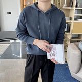 Riolio New Japanese Leisure Men's Hooded Sweater Trendy Harajuku Preppy Style Long Sleeve Hoodies Autumn Casual Vintage Warmth Knitwear