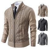 Riolio autumn and winter new cashmere padded warm casual men's knitted sweater coat