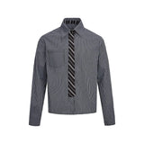 Riolio  American Retro Plaid Long Sleeve Shirt Men Women Cleanfit High Quality Couple Outerwear Breathable Moisture Wicking Polyester