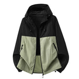 Riolio  Men's Lightweight Hooded Windbreaker Jacket Plus Size Casual Outdoor Hiking Running Jacket with Zipper Pockets Running Coat
