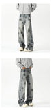 Riolio Jeans Men's New Denim Pants wash jeans New Fashion High Quality Washed Male Jeans Loose Wide Leg Trousers Straight Casual jean