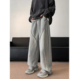 Riolio Men's Sweatpants High street patchwork Straight pants Korean Fashion  Wide Leg Straight Loose Track Pants Male Casual Trousers