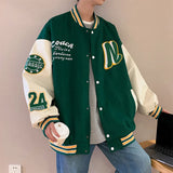 Riolio Jackets Men Fashion Patchwork Striped Teens Couples Baseball All-match Coats Harajuku High Street Designed Loose Outwear Ins