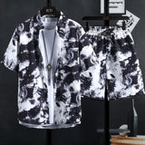 Riolio New Men's Printed Shirt Sets, High Quality Fashion Trend Shorts, Hawaiian Style Casual Floral Tops, INS HOT Men's and Wom