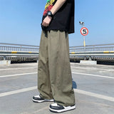 Riolio Spring and Autumn Fashion Brand Japanese Retro Workwear Straight Tube Wide Leg Loose and Versatile Handsome Men's Casual Pants