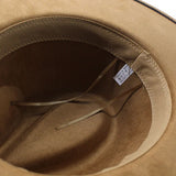 Riolio  European US New 9.5cm Big Brim Suede Top Hat for Women Men Fashion Peach Heart Top Jazz Fedora Hats for Party Wedding Felt Cap