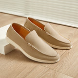 Riolio  Dress Shoes Pointed Suede Leather Shoes Men's Wedding Party Work Comfortable Loafers Lightweight Business Casual Shoes for Men