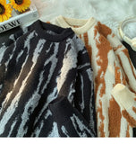 Riolio  Korean style autumn and winter new men and women trendy street style personalized round neck sweater couple hip-hop loose casual
