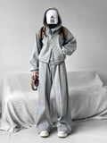 Riolio Y2k Vintage Wide leg Flared Sweatpants Men Sport Straight Long Casual Trousers Oversize Heavy Duty Track Pants Black Gray