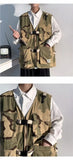 Riolio  New summer workwear vest men's trendy brand loose fitting sleeveless vest outdoor photography fishing leisure camisole multi poc