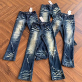 Riolio  Autumn and Spring New Fashion Trend American Vintage Bell-Bottoms Men's Casual Comfortable Sports High-Quality Denim Pants