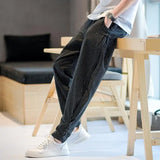 Riolio  Comfortable New Loose Men's Clothing Pockets Printing Patchwork Striped Simplicity Fashion Casual Handsome Man High Waist Pants