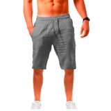 Riolio  Oversized Casual Soild Shorts Men Summer Cotton Linen Shorts Man Breathable Sport Beach Shorts Gym Basketball Shorts Men Clothes
